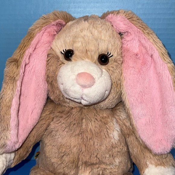 Build A Bear Tan Cinnamon White Swirl Bunny Rabbit 18" Plush Stuffed Animal - Picture 2 of 6